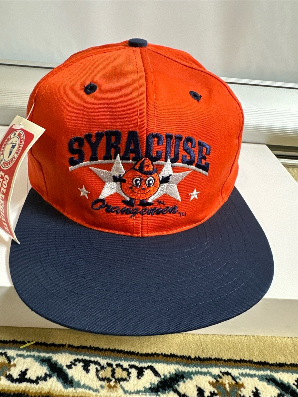 Syracuse Orange Men’s Orange & Navy Snapback Hat Vintage